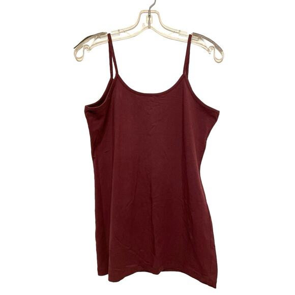 Peruvian Connection Tank Top Women Size Medium‎ Wine Purple Pima Cotton Stretch - Picture 2 of 3